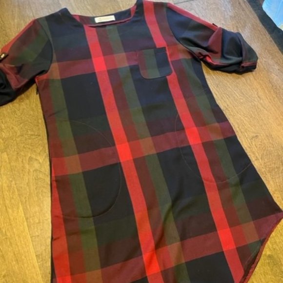 CASUAL PLAID DRESS - Picture 1 of 3